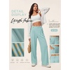image:imageIWOLLENCE Women Wide Leg Pants Waffle Stretchy Work Dress Pants Business Casual Outfits Slacks TrousersLight Blue