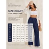 image:imageIWOLLENCE Women Wide Leg Pants Waffle Stretchy Work Dress Pants Business Casual Outfits Slacks TrousersNavy Blue