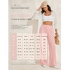 image:imageIWOLLENCE Women Wide Leg Pants Waffle Stretchy Work Dress Pants Business Casual Outfits Slacks TrousersPink