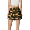 image:imageIWOLLENCE Womens Checkered Shorts Elastic Waist with Drawstring Plaid Short Pants Beach Summer with PocketsMcyellow Green Camo