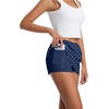 image:imageIWOLLENCE Womens Mini Skirt with Shorts Underneath Casual Summer Short Skirts Cute A Line SkortsPd Navy Blue