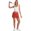 image:imageIWOLLENCE Womens Mini Skirt with Shorts Underneath Casual Summer Short Skirts Cute A Line SkortsPd Red