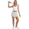 image:imageIWOLLENCE Womens Mini Skirt with Shorts Underneath Casual Summer Short Skirts Cute A Line SkortsPd White