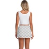 image:imageIWOLLENCE Womens Mini Skirt with Shorts Underneath Casual Summer Short Skirts Cute A Line SkortsPd White