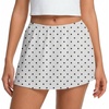 image:imageIWOLLENCE Womens Mini Skirt with Shorts Underneath Casual Summer Short Skirts Cute A Line SkortsPd White