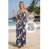 image:imageIWOLLENCE Womens 2 Piece Sets Spaghetti Strappy Tank Top and Long Pant with Pockets Lounge Matching Sets Beach VacationCbanana Leaf