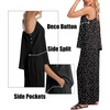image:imageIWOLLENCE Womens 2 Piece Sets Spaghetti Strappy Tank Top and Long Pant with Pockets Lounge Matching Sets Beach VacationCblack White Dot