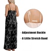 image:imageIWOLLENCE Womens 2 Piece Sets Spaghetti Strappy Tank Top and Long Pant with Pockets Lounge Matching Sets Beach VacationCblack White Floral