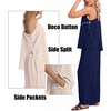 image:imageIWOLLENCE Womens 2 Piece Sets Spaghetti Strappy Tank Top and Long Pant with Pockets Lounge Matching Sets Beach VacationCnavy Blue