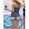 image:imageIWOLLENCE 2 Pack Womens Tube Tops Casual Summer Backless Strapless Sleeveless Bandeau Tanks Shirt Flowy Beach CoverupsCoraldark Blue