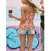 image:imageIWOLLENCE 2 Pack Womens Tube Tops Casual Summer Backless Strapless Sleeveless Bandeau Tanks Shirt Flowy Beach CoverupsPineappleyellow Floral