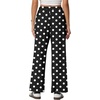 image:imageIWOLLENCE Womens Casual Loose Checkered Wide Leg Pants High Waist Straight Lounge Y2K Gingham TrousersBdblack White Dot