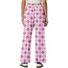 image:imageIWOLLENCE Womens Casual Loose Checkered Wide Leg Pants High Waist Straight Lounge Y2K Gingham TrousersLxrose Pink Rhombus
