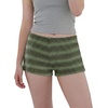 image:imageIWOLLENCE Womens Striped Micro Shorts Knit Low Rise Y2K Going Out Mini Shorts Casual Short LoungewearStblack Cyan