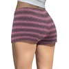 image:imageIWOLLENCE Womens Striped Micro Shorts Knit Low Rise Y2K Going Out Mini Shorts Casual Short LoungewearStpink Grey