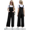 image:imageIWOLLENCE Jumpsuits For Women Boho Overalls Casual Long Bib Loose Womens Rompers with Pockets 20261 Black