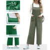 image:imageIWOLLENCE Jumpsuits For Women Boho Overalls Casual Long Bib Loose Womens Rompers with Pockets 20262 Army Green