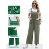 image:imageIWOLLENCE Jumpsuits For Women Boho Overalls Casual Long Bib Loose Womens Rompers with Pockets 20262 Army Green
