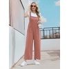 image:imageIWOLLENCE Jumpsuits For Women Boho Overalls Casual Long Bib Loose Womens Rompers with Pockets 20265 Coffee