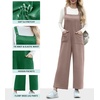 image:imageIWOLLENCE Jumpsuits For Women Boho Overalls Casual Long Bib Loose Womens Rompers with Pockets 20266 Dark Gray