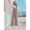 image:imageIWOLLENCE Jumpsuits For Women Boho Overalls Casual Long Bib Loose Womens Rompers with Pockets 20266 Dark Gray