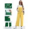 image:imageIWOLLENCE Jumpsuits For Women Boho Overalls Casual Long Bib Loose Womens Rompers with Pockets 20267 Yellow