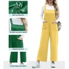 image:imageIWOLLENCE Jumpsuits For Women Boho Overalls Casual Long Bib Loose Womens Rompers with Pockets 20267 Yellow