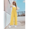 image:imageIWOLLENCE Jumpsuits For Women Boho Overalls Casual Long Bib Loose Womens Rompers with Pockets 20267 Yellow