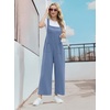 image:imageIWOLLENCE Jumpsuits For Women Boho Overalls Casual Long Bib Loose Womens Rompers with Pockets 20268 Blue Gray