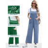 image:imageIWOLLENCE Jumpsuits For Women Boho Overalls Casual Long Bib Loose Womens Rompers with Pockets 20268 Blue Gray