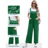 image:imageIWOLLENCE Jumpsuits For Women Boho Overalls Casual Long Bib Loose Womens Rompers with Pockets 20269 Green