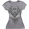 image:imageIWOLLENCE Womens Y2K Gothic Shirts V Neck Cap Short Sleeve Vintage Grahipc Tees 2000s Alternative Slim Fit Grunge Punk TopsBgrey Rose