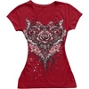 image:imageIWOLLENCE Womens Y2K Gothic Shirts V Neck Cap Short Sleeve Vintage Grahipc Tees 2000s Alternative Slim Fit Grunge Punk TopsBred Rose