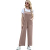 image:imageIWOLLENCE Jumpsuits For Women Boho Overalls Casual Long Bib Loose Womens Rompers with Pockets 20266 Dark Gray