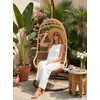 image:imageIWOLLENCE Womens Summer 2 Piece Outfits Set Round neck Sleeveless Tank Crop Top Wide Leg pants Set Pockets JumpsuitsB Pearl White