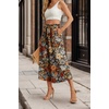 image:imageIWOLLENCE Women Flowy Loose Wide Leg Pant Summer Beach Casual Trousers high Waist Adjustable Knot Business Work Casual PantsBk Colorful Flower