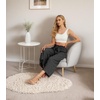 image:imageIWOLLENCE Women Flowy Loose Wide Leg Pant Summer Beach Casual Trousers high Waist Adjustable Knot Business Work Casual PantsBlack Stripe