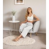 image:imageIWOLLENCE Women Flowy Loose Wide Leg Pant Summer Beach Casual Trousers high Waist Adjustable Knot Business Work Casual PantsPearl White