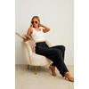 image:imageIWOLLENCE Women High Waist Palazzo Pants Adjustable Knot Ankle Wide Leg Trousers Pockets Beach Vacation Lounge Office01 Pitchblack