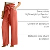 image:imageIWOLLENCE Women High Waist Palazzo Pants Adjustable Knot Ankle Wide Leg Trousers Pockets Beach Vacation Lounge Office05 Orange