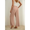 image:imageIWOLLENCE Women High Waist Palazzo Pants Adjustable Knot Ankle Wide Leg Trousers Pockets Beach Vacation Lounge Office07 Khaki