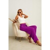 image:imageIWOLLENCE Women High Waist Palazzo Pants Adjustable Knot Ankle Wide Leg Trousers Pockets Beach Vacation Lounge Office08 Dragon Fruit Red