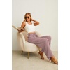 image:imageIWOLLENCE Women High Waist Palazzo Pants Adjustable Knot Ankle Wide Leg Trousers Pockets Beach Vacation Lounge Office11 Gray Pink Stripe