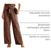 image:imageIWOLLENCE Women High Waist Palazzo Pants Adjustable Knot Ankle Wide Leg Trousers Pockets Beach Vacation Lounge Office17 Fp Ld Coffee