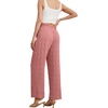 image:imageIWOLLENCE Women High Waist Palazzo Pants Adjustable Knot Ankle Wide Leg Trousers Pockets Beach Vacation Lounge Office23 Th Light Coral