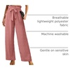 image:imageIWOLLENCE Women High Waist Palazzo Pants Adjustable Knot Ankle Wide Leg Trousers Pockets Beach Vacation Lounge Office23 Th Light Coral