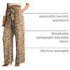 image:imageIWOLLENCE Women High Waist Palazzo Pants Adjustable Knot Ankle Wide Leg Trousers Pockets Beach Vacation Lounge Office27 Ld Apricot