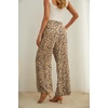 image:imageIWOLLENCE Women High Waist Palazzo Pants Adjustable Knot Ankle Wide Leg Trousers Pockets Beach Vacation Lounge Office27 Ld Apricot