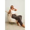 image:imageIWOLLENCE Women High Waist Palazzo Pants Adjustable Knot Ankle Wide Leg Trousers Pockets Beach Vacation Lounge Office36 Ld Dark Khaki