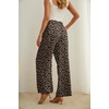 image:imageIWOLLENCE Women High Waist Palazzo Pants Adjustable Knot Ankle Wide Leg Trousers Pockets Beach Vacation Lounge Office36 Ld Dark Khaki